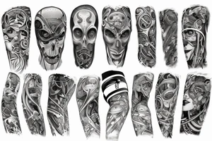 Arm implants tattoo idea