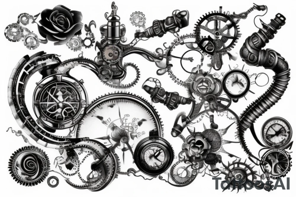 Steampunk arm tattoo tattoo idea