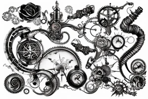 Steampunk arm tattoo tattoo idea