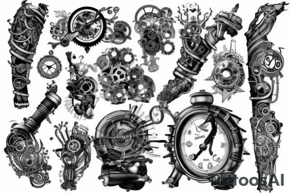 Steampunk arm tattoo tattoo idea