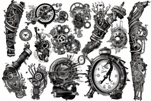 Steampunk arm tattoo tattoo idea