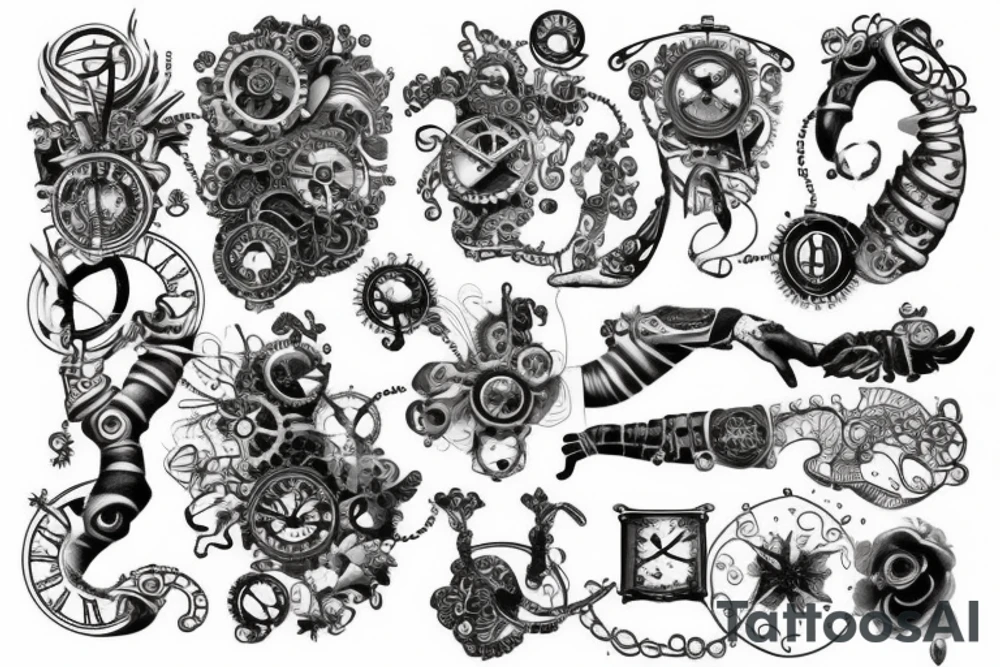 Steampunk arm tattoo tattoo idea