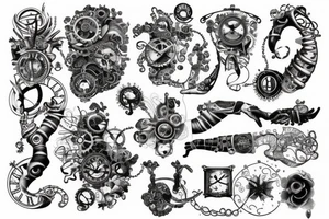 Steampunk arm tattoo tattoo idea