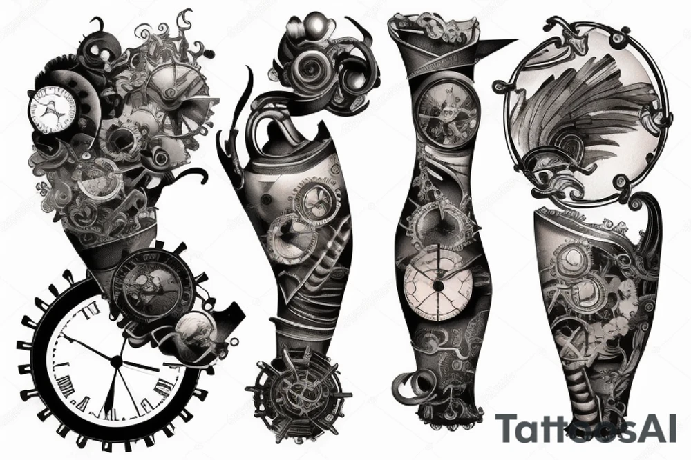 Steampunk arm tattoo tattoo idea