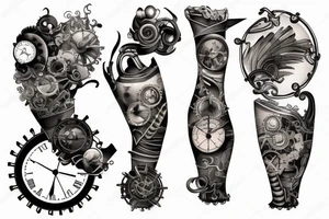 Steampunk arm tattoo tattoo idea