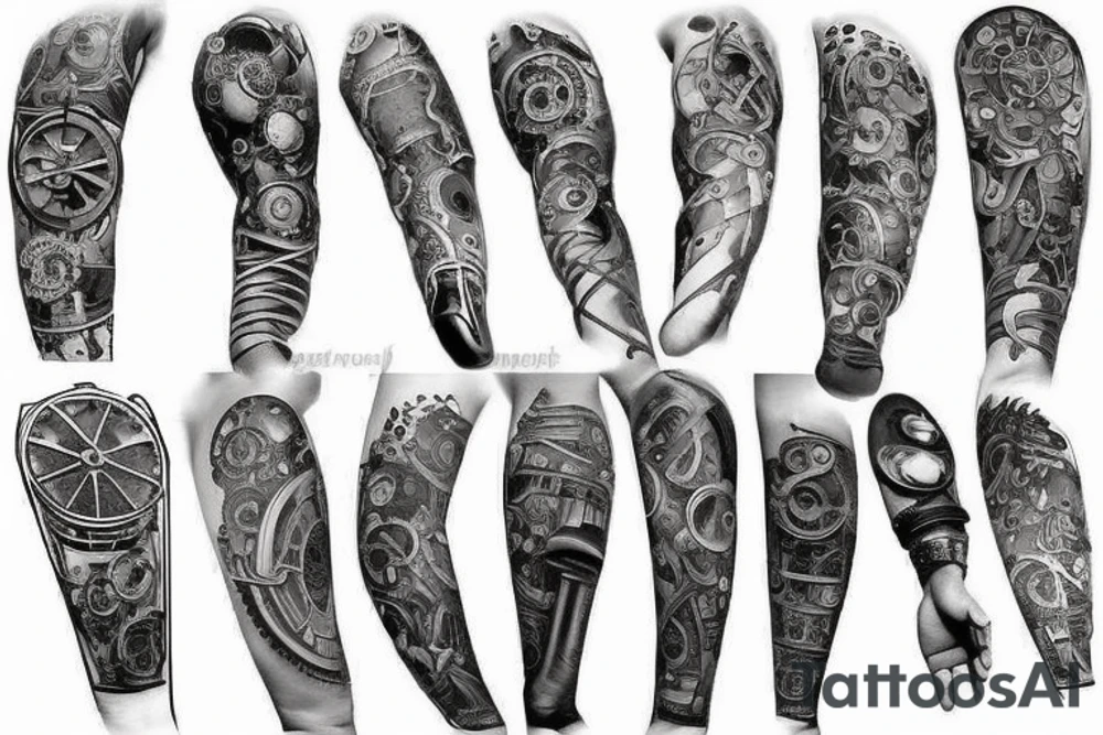 Steampunk arm tattoo tattoo idea