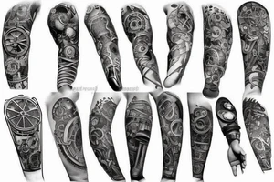 Steampunk arm tattoo tattoo idea