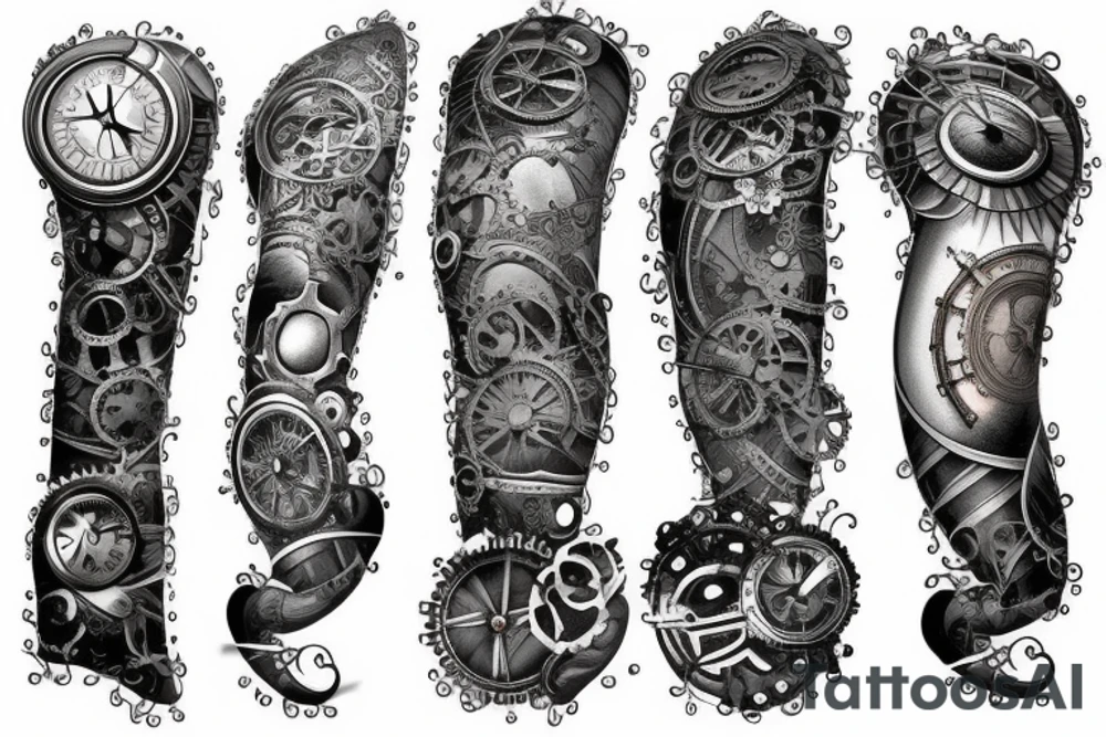 Steampunk arm tattoo tattoo idea