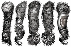 Steampunk arm tattoo tattoo idea