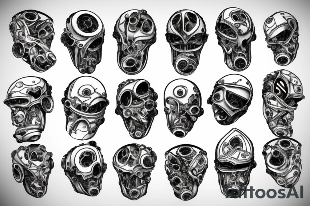 Biomechanical technology tattoo idea