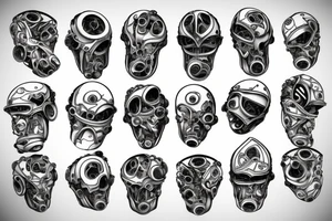 Biomechanical technology tattoo idea