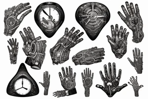 Data nodes in arm tattoo idea