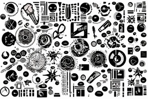 Data nodes in arm tattoo idea
