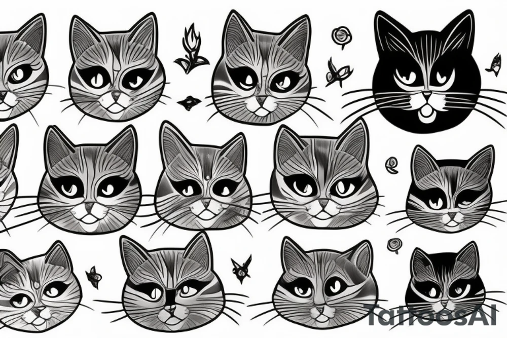 Cats tattoo idea