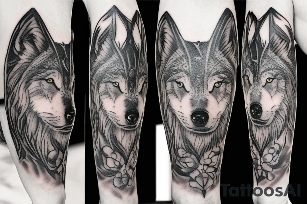 Celtic/nordic wolf tattoo idea