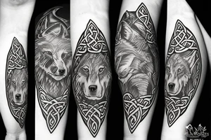 Celtic/nordic wolf tattoo idea