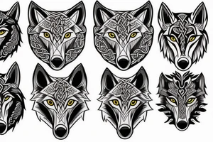 celtic/nordic wolf hybrid chest tattoo idea