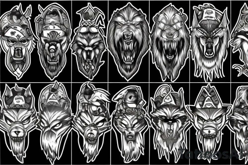 viking werewolf tattoo idea