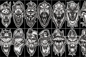 viking werewolf tattoo idea