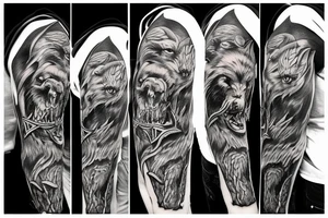viking werewolf tattoo idea