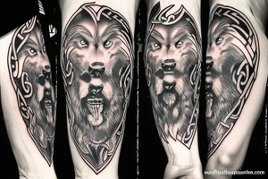 viking werewolf tattoo idea