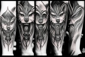 fenirir werewolf tattoo idea