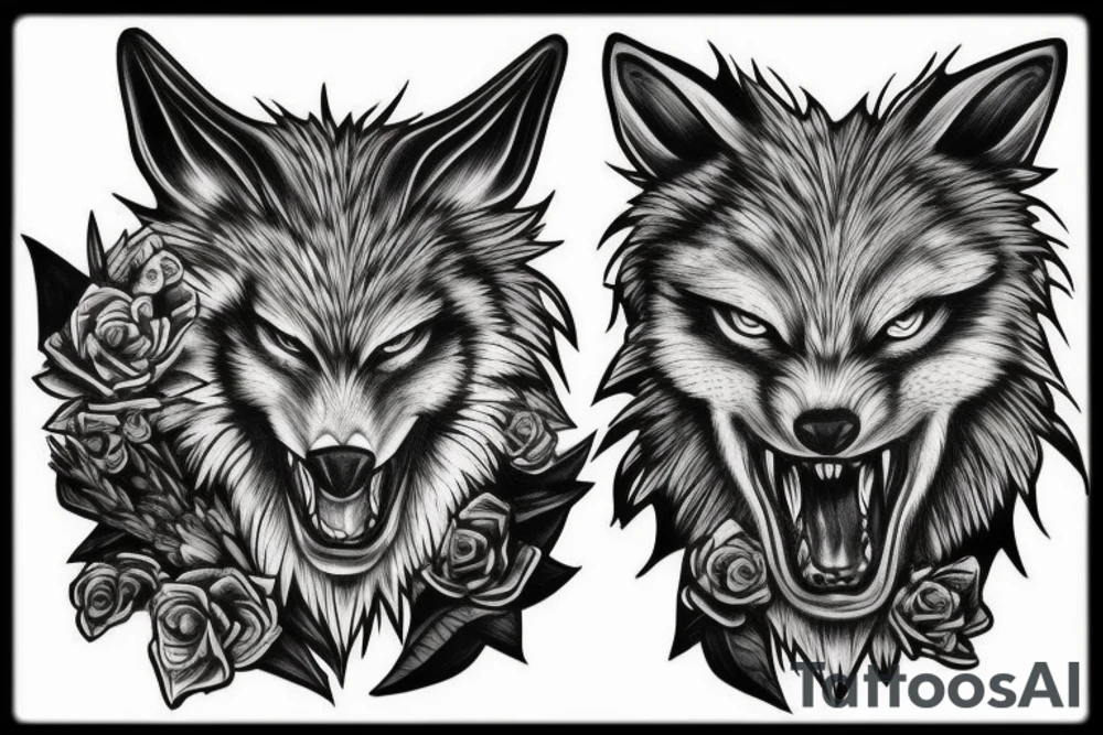 fenirir werewolf tattoo idea