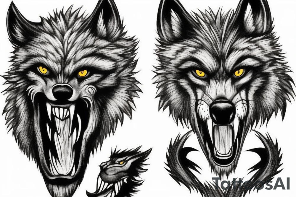 fenrir werewolf tattoo idea