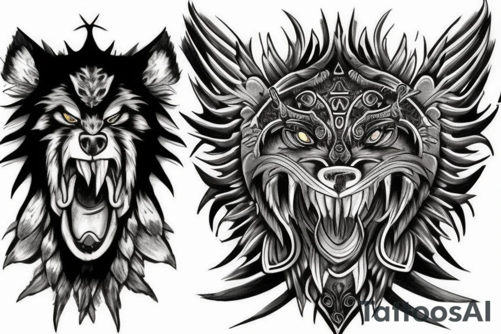 fenrir gorget tattoo idea