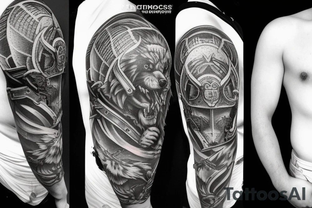 fenrir pauldron tattoo idea
