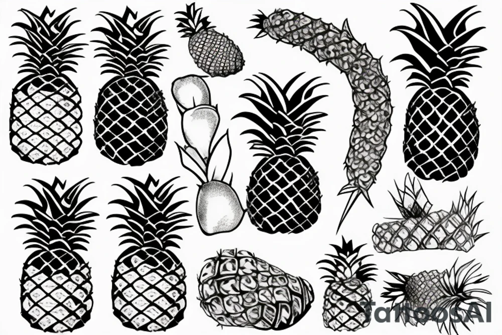 pineapple Japanese tattoo idea