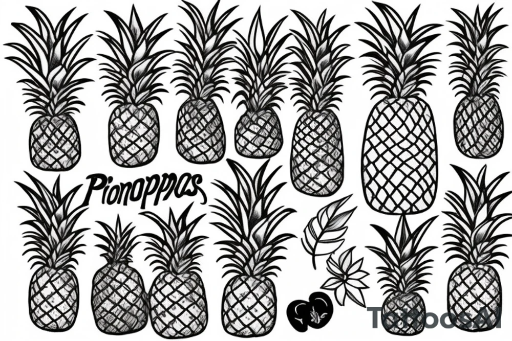 pineapple tattoo idea