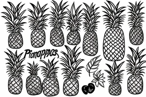 pineapple tattoo idea