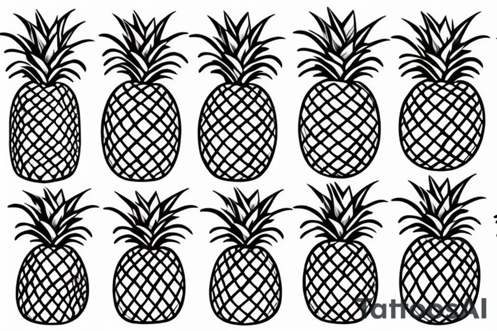 pineapple tattoo idea