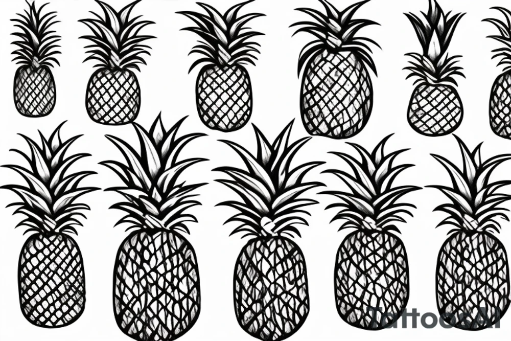 pineapple tattoo idea