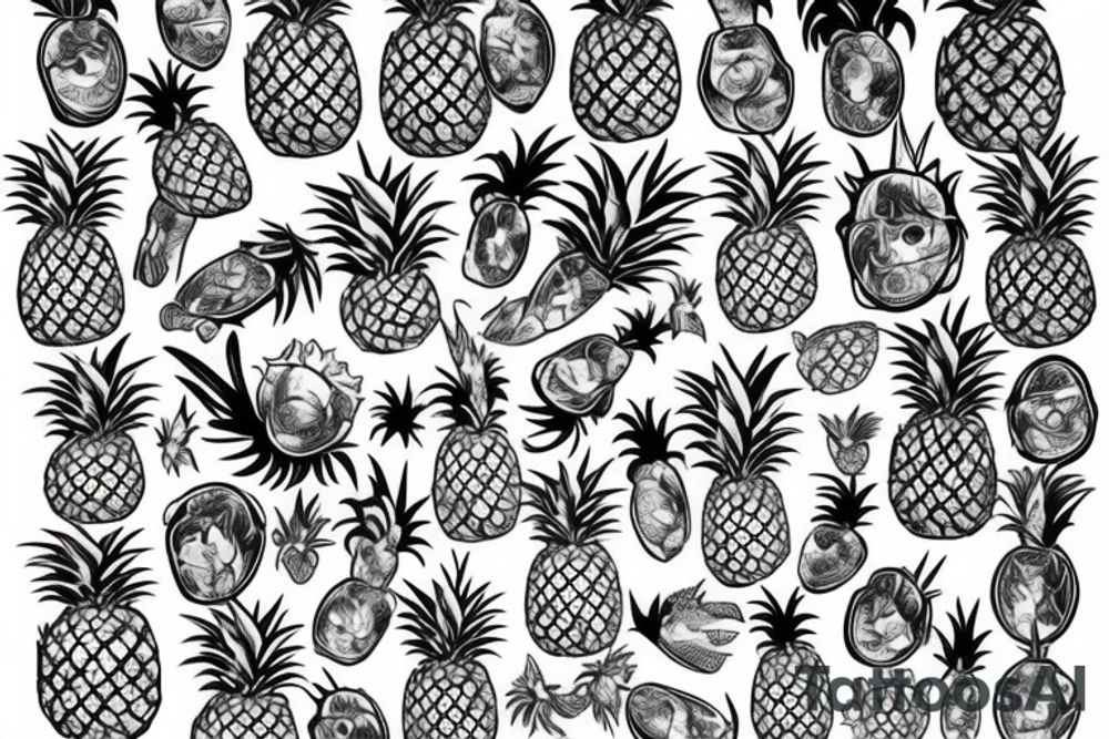 pineapple tattoo idea