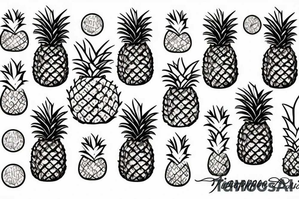 pineapple tattoo idea