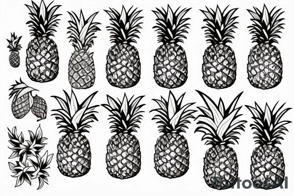 pineapple tattoo idea