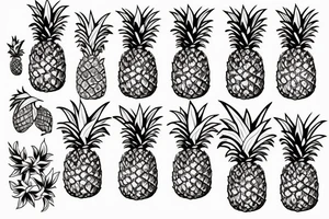 pineapple tattoo idea