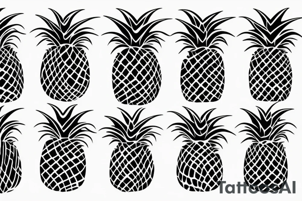 pineapple waves Japanese chinese tattoo idea