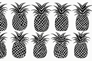 pineapple waves Japanese chinese tattoo idea