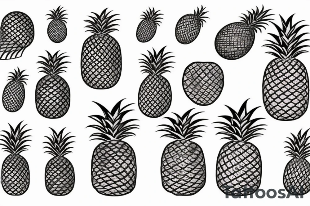 pineapple oriental tattoo idea
