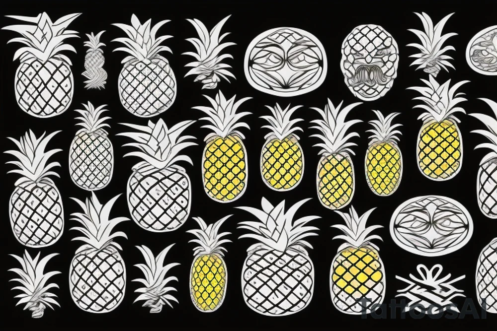 pineapple oriental tattoo idea