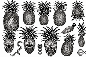 pineapple oriental tattoo idea