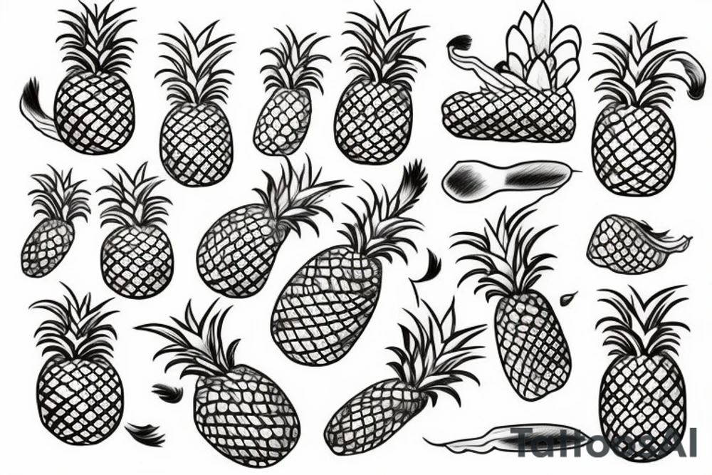 pineapple oriental tattoo idea