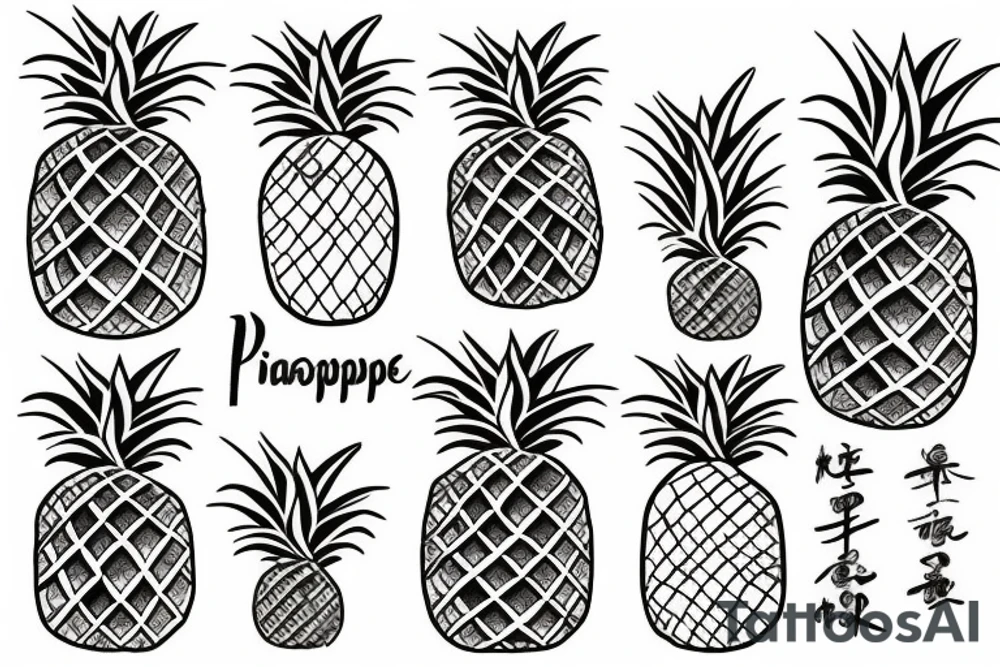pineapple oriental tattoo idea