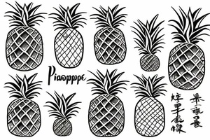 pineapple oriental tattoo idea