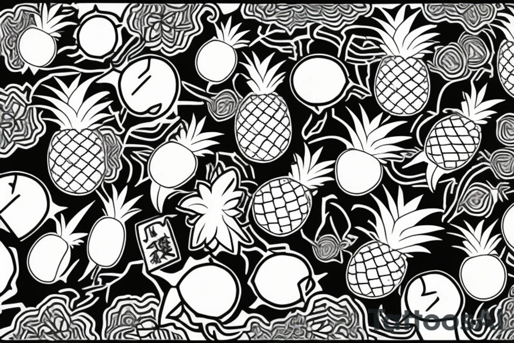 pineapple tattoo idea
