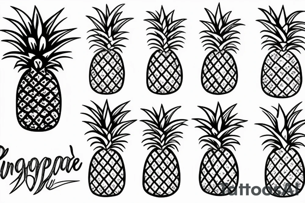 pineapple tattoo idea