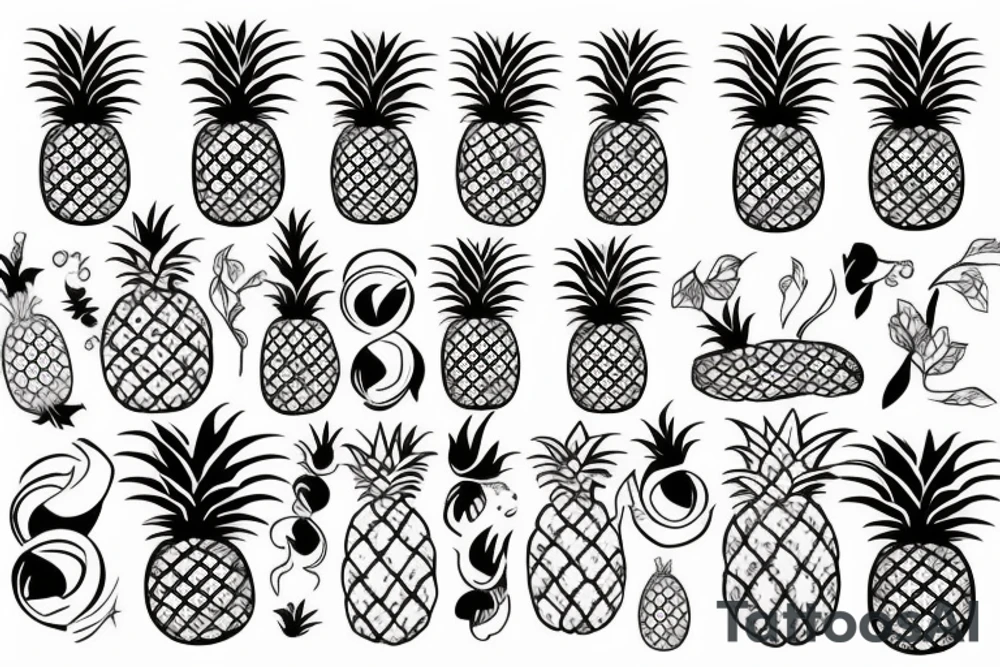 pineapple tattoo idea